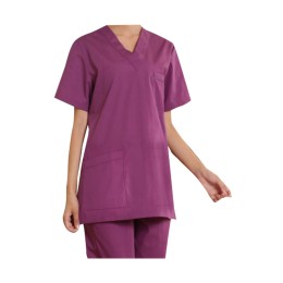 SKSN028 manufacturing short sleeve suit gown design v-neck gown gown supplier SKSN028 manufacturing short sleeve suit gown design v-neck gown gown supplier